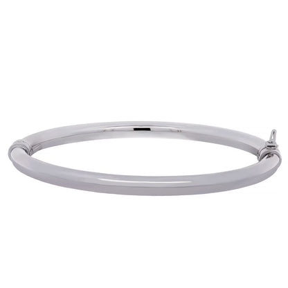 Italian High Polished Bangle in Sterling Silver