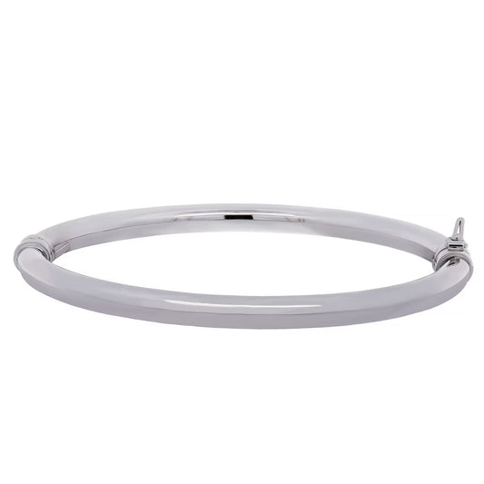 Italian High Polished Bangle in Sterling Silver