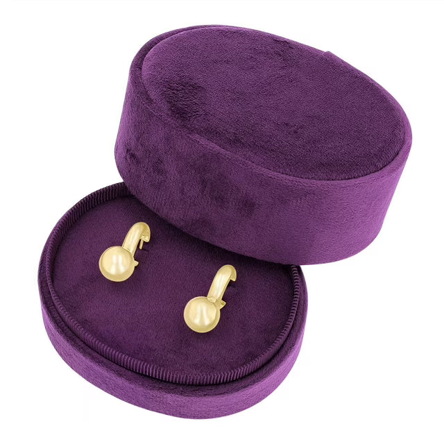 Neuhardt Ball Huggie Hoop Earrings in 18K Gold Vermeil