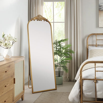Filigree Easel Full Length Mirror, Gold