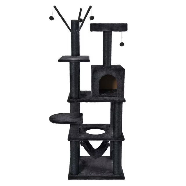 Multi-Functional Cat Tower, 73.6 in., Dark Grey