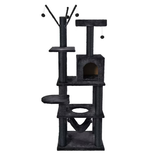 Multi-Functional Cat Tower, 73.6 in., Dark Grey