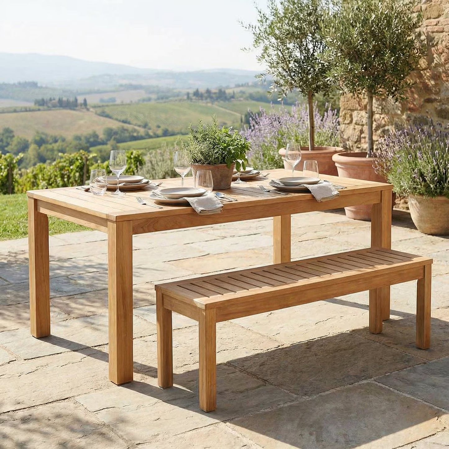 Sonoma Teak Outdoor Dining Patio Set, 3pc