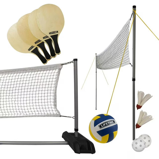 Outdoor Games Set with Paddles and Volleyball