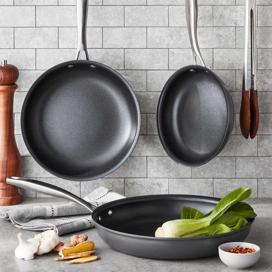 3-Piece Hard Anodized Fry Pan Set