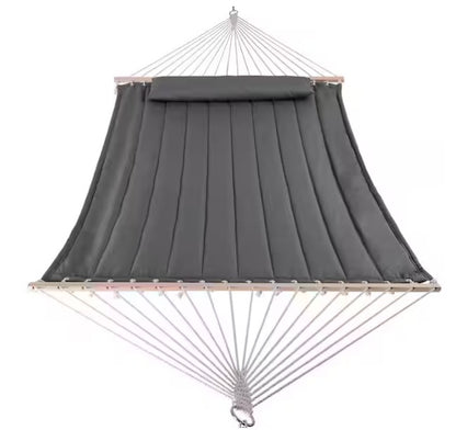 2-Person Hammock with Hardwood Spreader Bar and Pillow