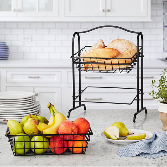 2-Tier Fruit Basket Stand