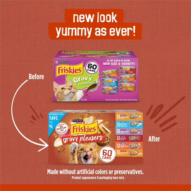 Friskies Gravy Pleasers Variety Pack, Adult Wet Cat Food