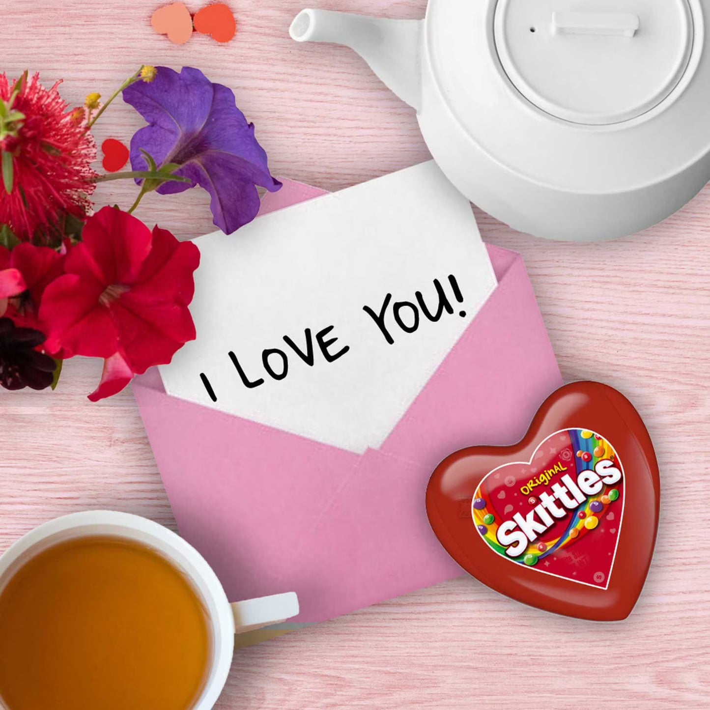 Skittles Original Filled Valentine's Day Candy Hearts, 1.07 oz, 12 ct.
