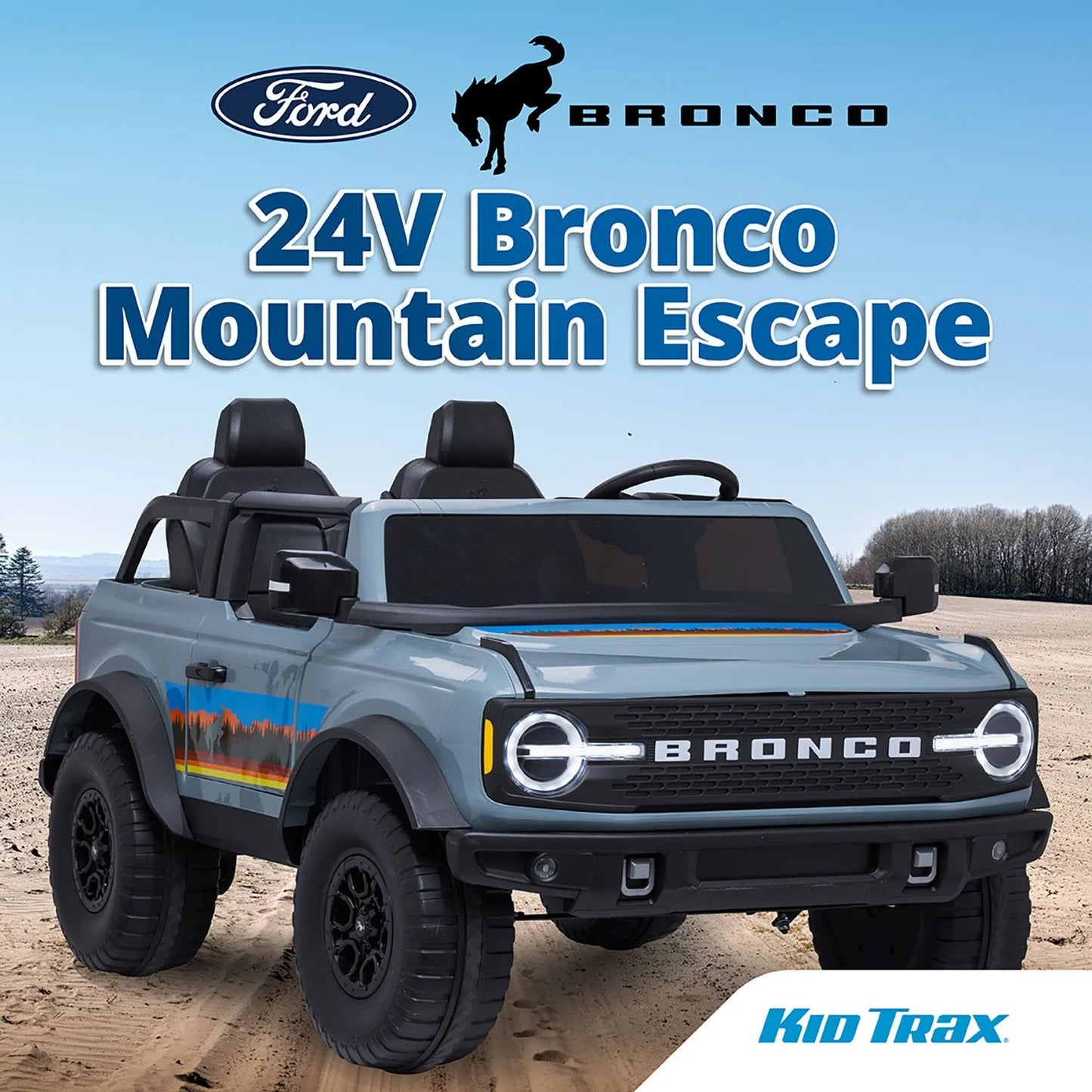 Kid Trax Ford Bronco 24V Two Seater Powered Ride-On
