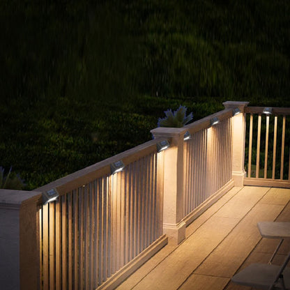 Solar Bronze Integrated LED Downcast Deck Lights, 8-Pack