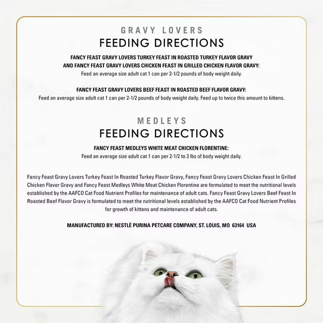 Fancy Feast Variety Pack, Wet Cat Food, 48 ct., 3 oz.