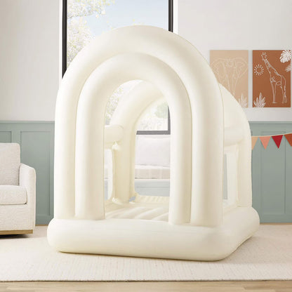 Cream Indoor Double Arch Bounce House