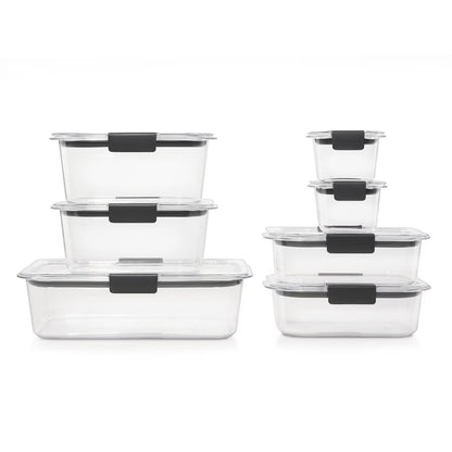 Brilliance StainShield 14-Piece Plastic Food Storage Containers