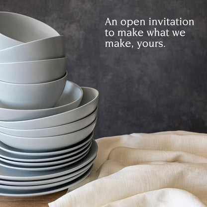 Over&Back 16-Piece Coupe Stoneware Dinnerware Set
