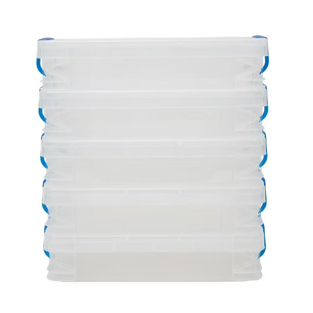 Document Boxes, Clear, 5 Pack