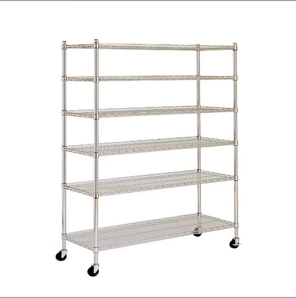 48" 6-Shelf Steel Rack - Chrome