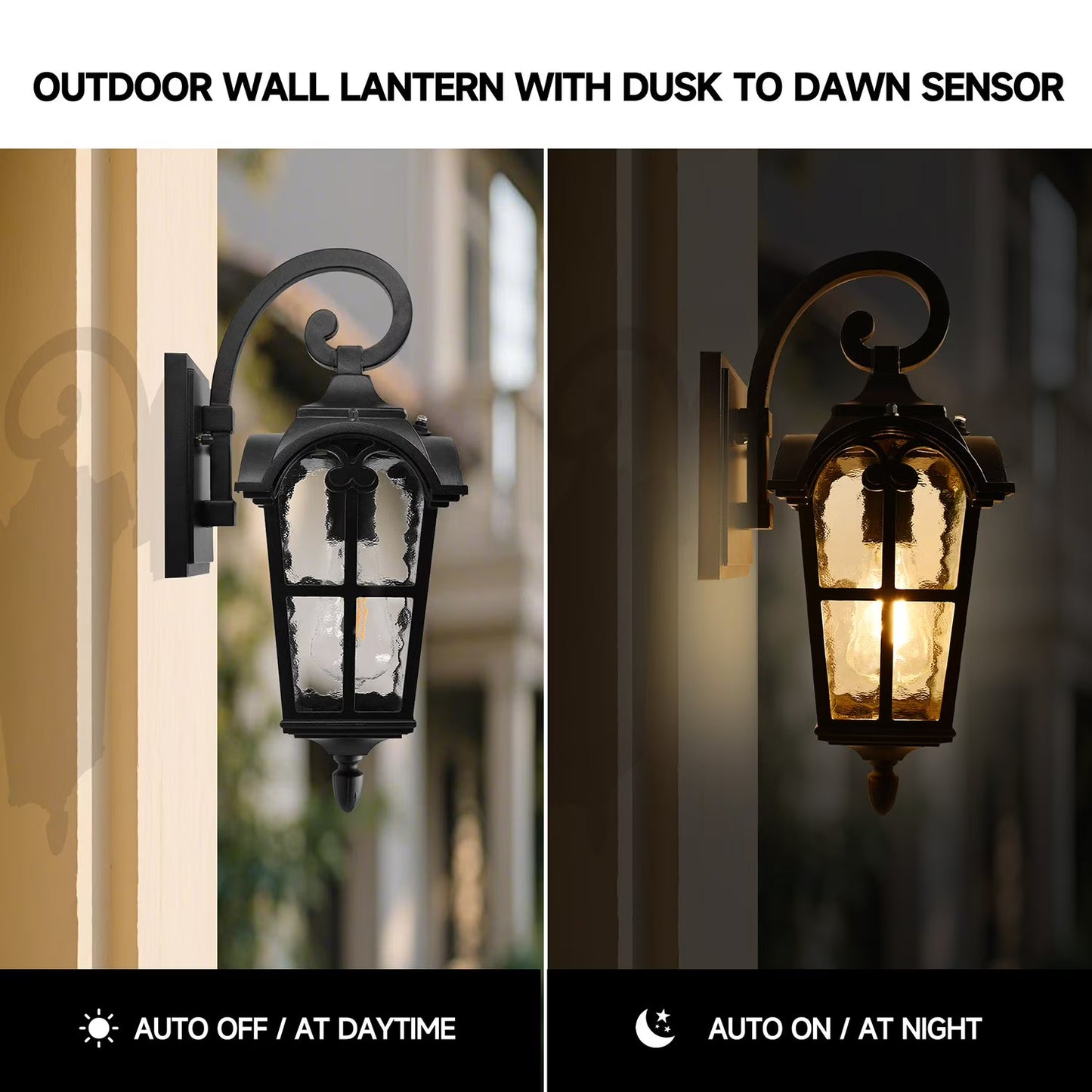 20inch Wall Lantern with Photocell (Bulb Included) 800Lumen