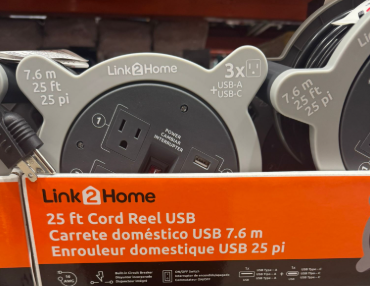 Link2Home 25ft. USB Cord Reel