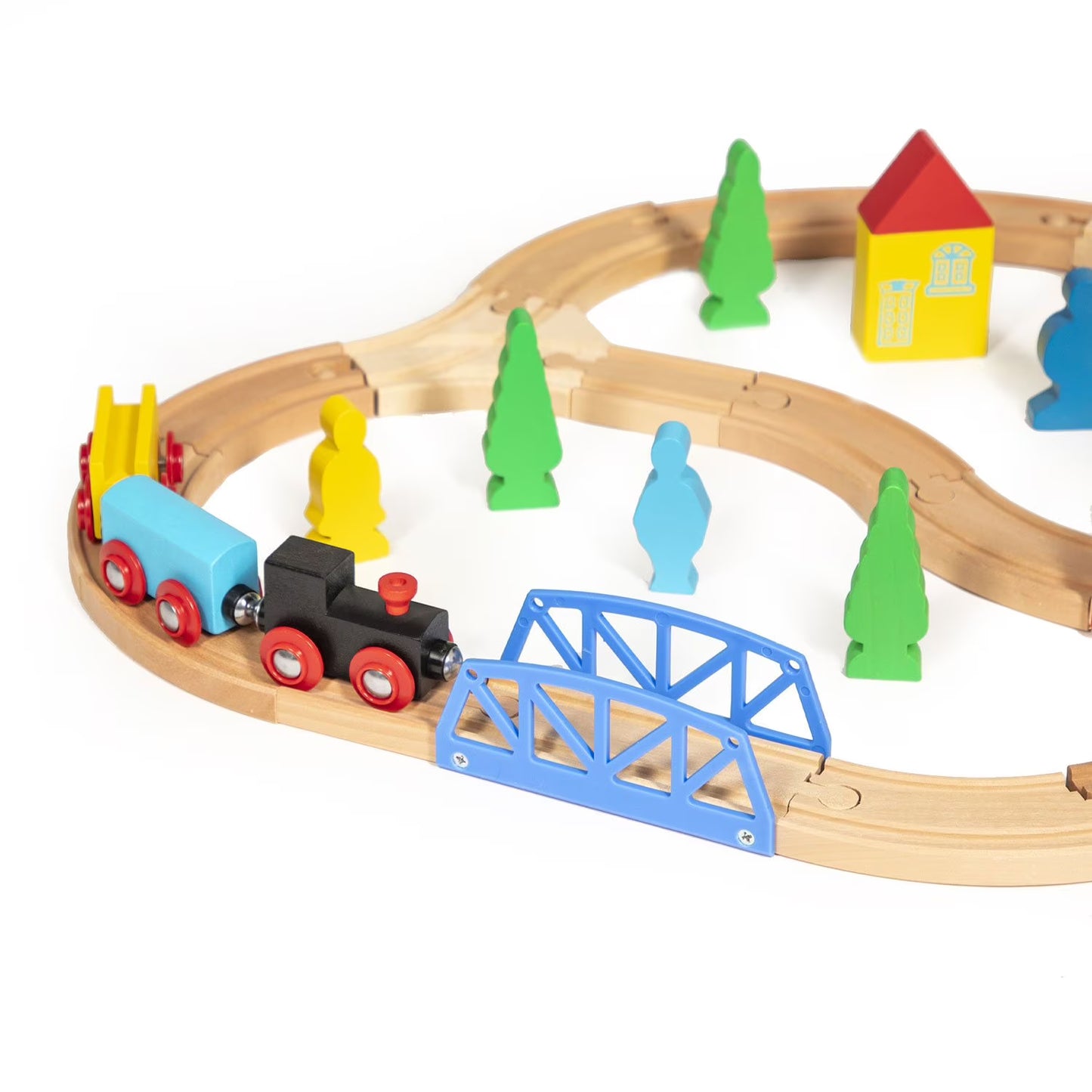 40 Piece Wooden Train Set