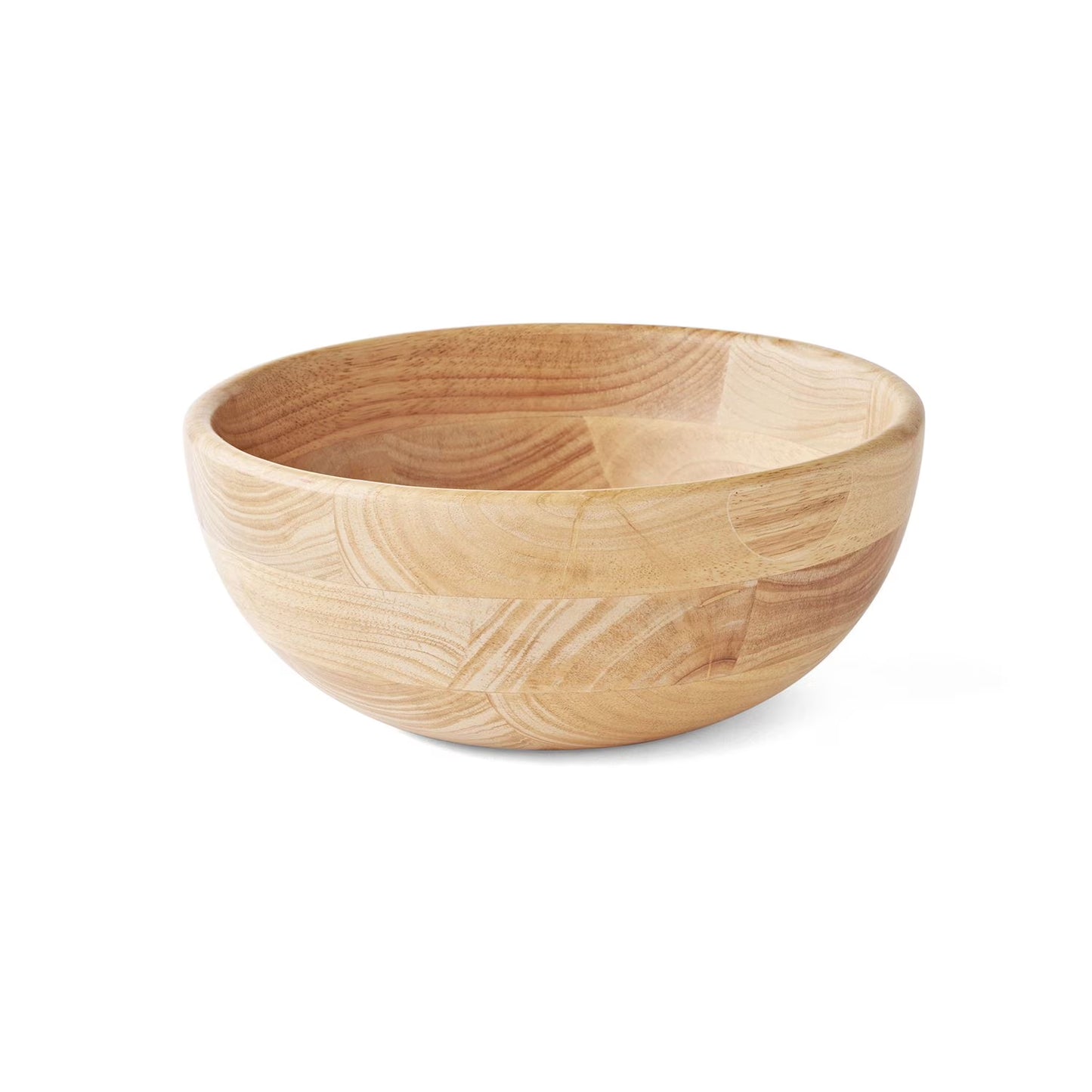 Rubber Wood Salad Bowl with Servers