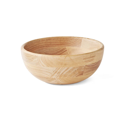Rubber Wood Salad Bowl with Servers