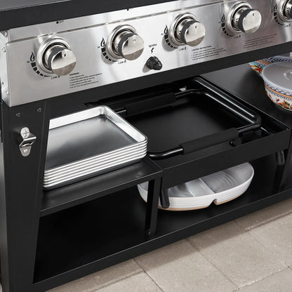 8-Burner Event Gas Grill with Griddle Top