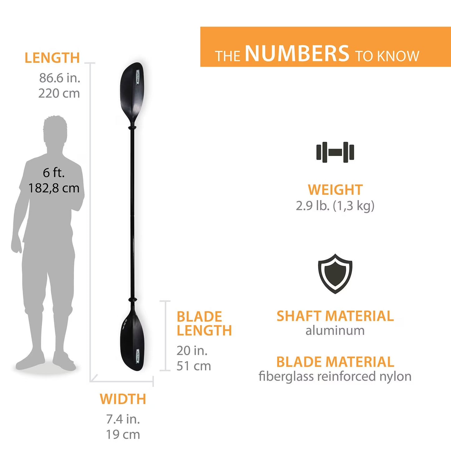 Lite Elite Kayak Paddle, 91076