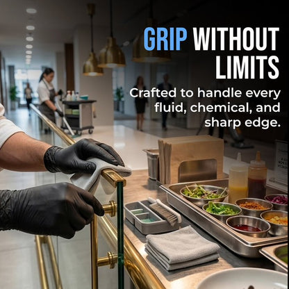 Simpli-Magic Industrial Black Nitrile Gloves, 1000-Count - M, L & XL