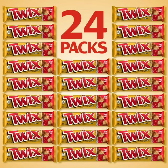 Twix Caramel Cookie Chocolate Candy Bars, 3.02 oz., 24 pk.