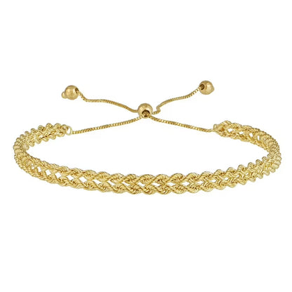 Kissing Hearts Bolo Bracelet in 14K Gold