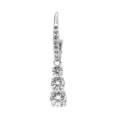 Round Cut White Crystal Stilla Attract Hoop Earrings