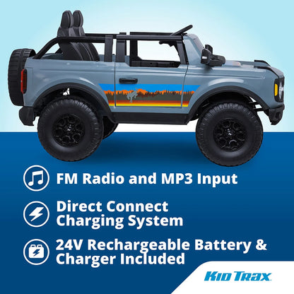 Kid Trax Ford Bronco 24V Two Seater Powered Ride-On