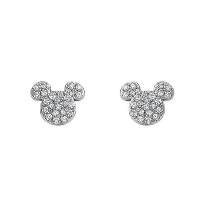 Disney Diamond Earrings in 14K White Gold