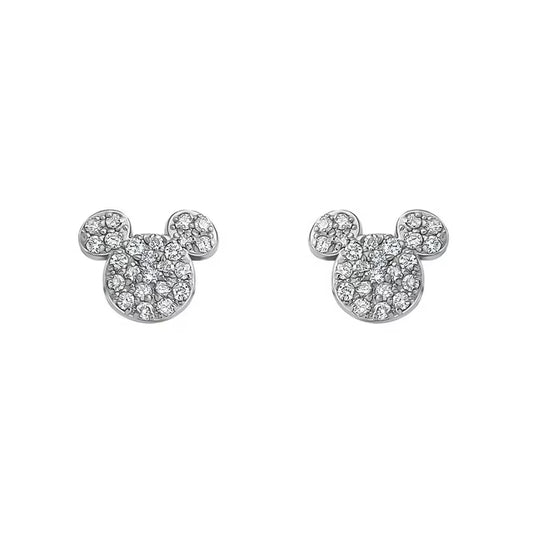 Disney Diamond Earrings in 14K White Gold