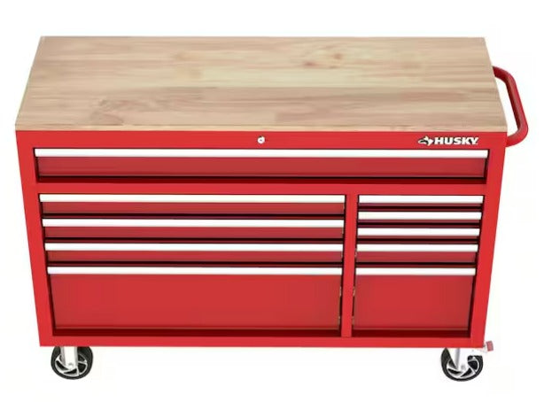 52 in. W x 20 in. D Standard Duty Black Mobile Workbench Cabinet