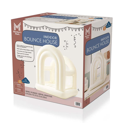 Cream Indoor Double Arch Bounce House