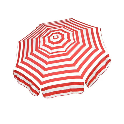 6' Italian Acrylic Striped Patio Umbrella