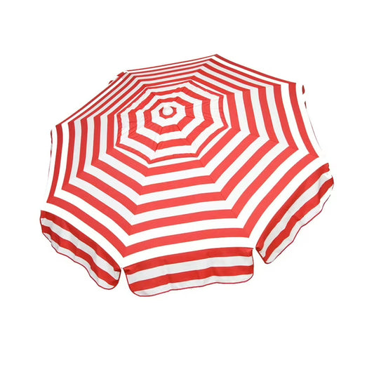 6' Italian Acrylic Striped Patio Umbrella