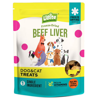 Raw Bits Freeze-Dried Beef Liver Dog + Cat Treats, 17 oz.