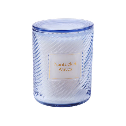 3-Wick Ribbed Glass Candle, 28 oz.