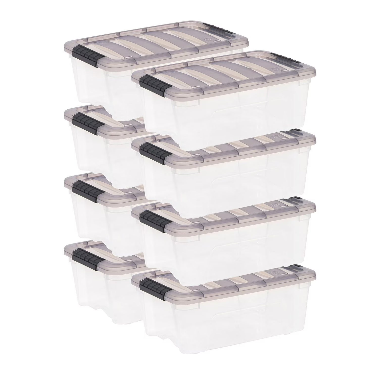 Stack & Pull 13 Quart Clear Plastic Storage Box