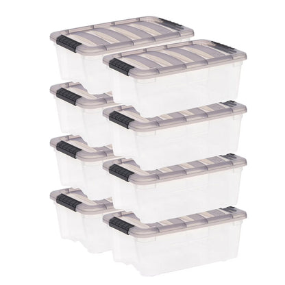 Stack & Pull 13 Quart Clear Plastic Storage Box