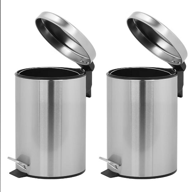 Round Shape 6.6 Liter Pedal Bin, 2 ct.