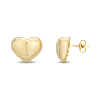 Neuhardt Bold Heart Earrings in 18K Gold Vermeil