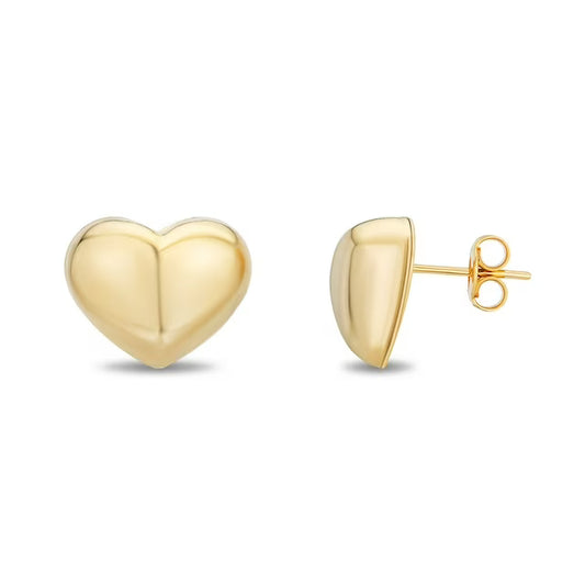 Neuhardt Bold Heart Earrings in 18K Gold Vermeil