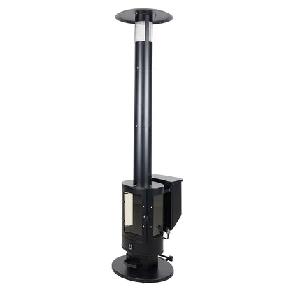 Outdoor Pellet Fueled Patio Heater with Cover - 70,000 BTU