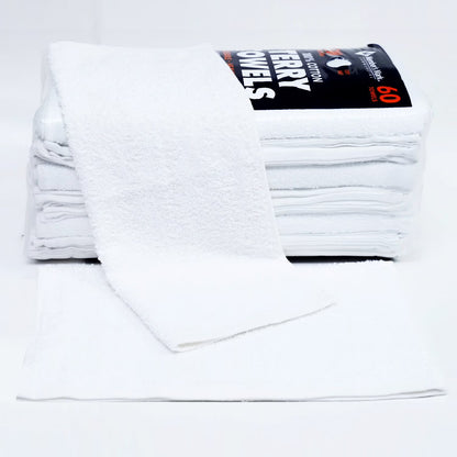 100% Cotton Terry Towels, 14" x 17", 60 ct.