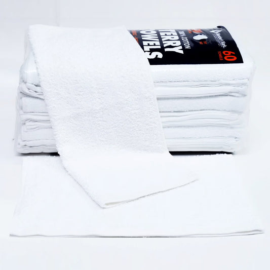 100% Cotton Terry Towels, 14" x 17", 60 ct.