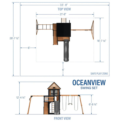 Backyard Discovery Oceanview II Cedar Wood Swing Set